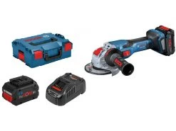Bosch Professional Winkelschleifer GWX 18V-15C, 2x 5.5 Ah & L-Boxx