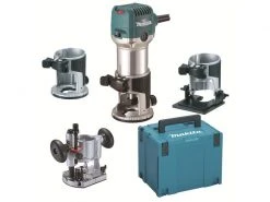 Makita Einhandfräse RT0702CX2J Set mit Koffer und 3 Aufsätzen
