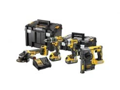 DeWalt Akku-Maschinen-Set 18 V XR mit 3x 5 Ah Akkus