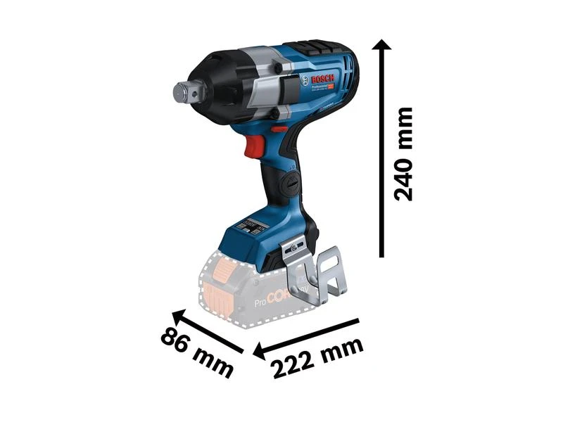 Bosch Professional Akku-Schlagschrauber GDS 18V-1050 HC Biturbo solo 4 Bosch Professional Akku-Schlagschrauber GDS 18V-1050 HC Biturbo solo – Bild 2