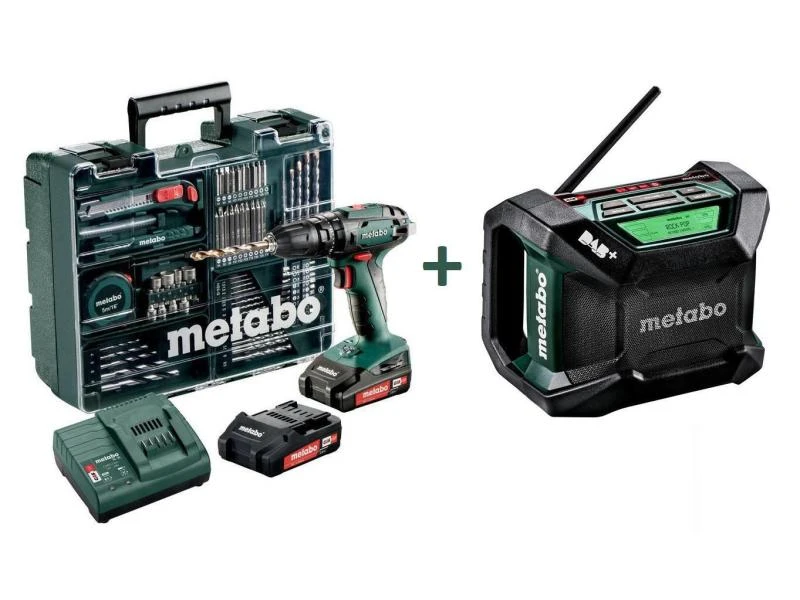 Metabo Akku-Maschinen Set SB 18 Set + R 12-18 DAB+ BT 3 Metabo Akku-Maschinen Set SB 18 Set + R 12-18 DAB+ BT